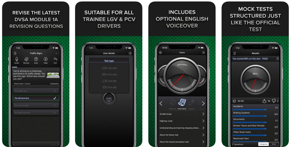 The Complete LGV & PCV Theory Test 2019 app for iOS and Android